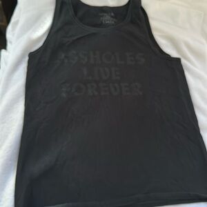 Black and Reflective Assholes Live Forever Tank Top. Make me an offer